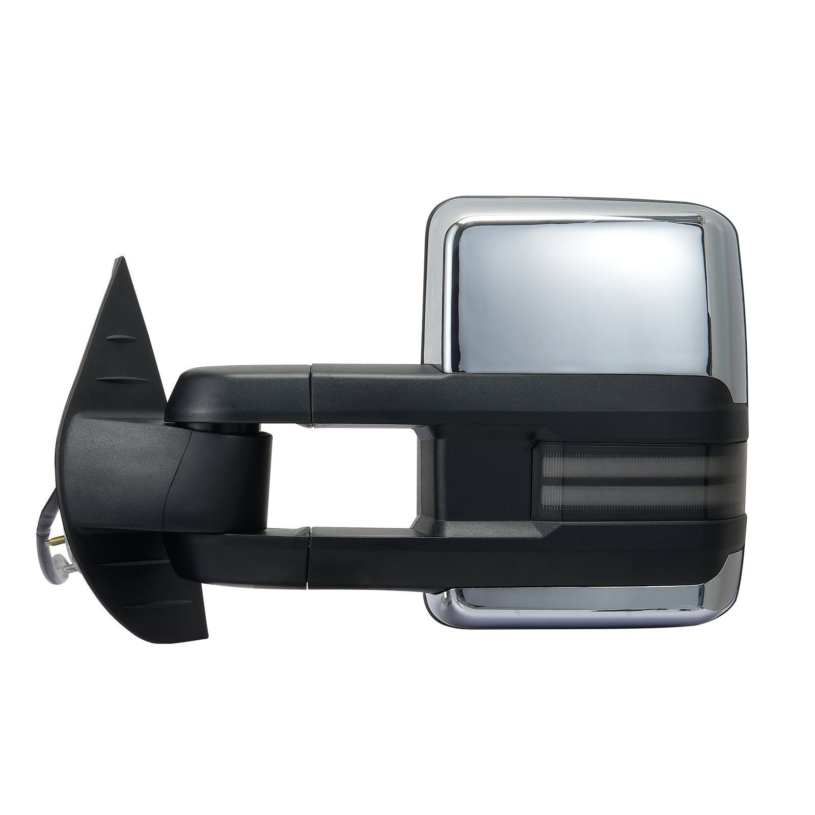 Tow Mirrors with Power Heated Glass LED Signal Lighting System Silver 70