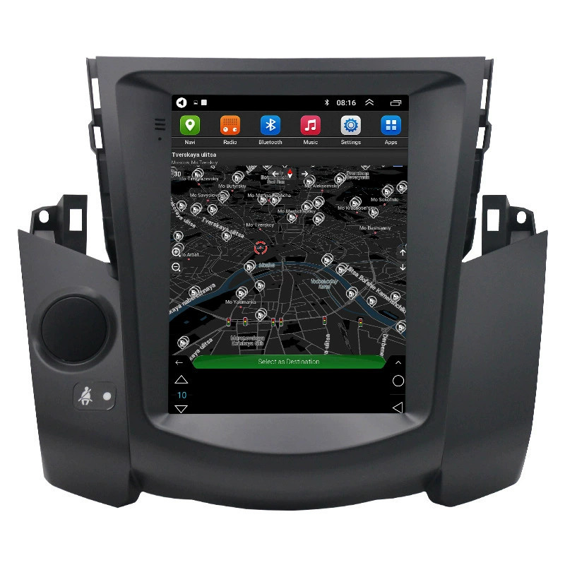 Tesla Screen Android 13 Car Radio GPS Player Stereo For Toyota RAV4 2008-2012 BT