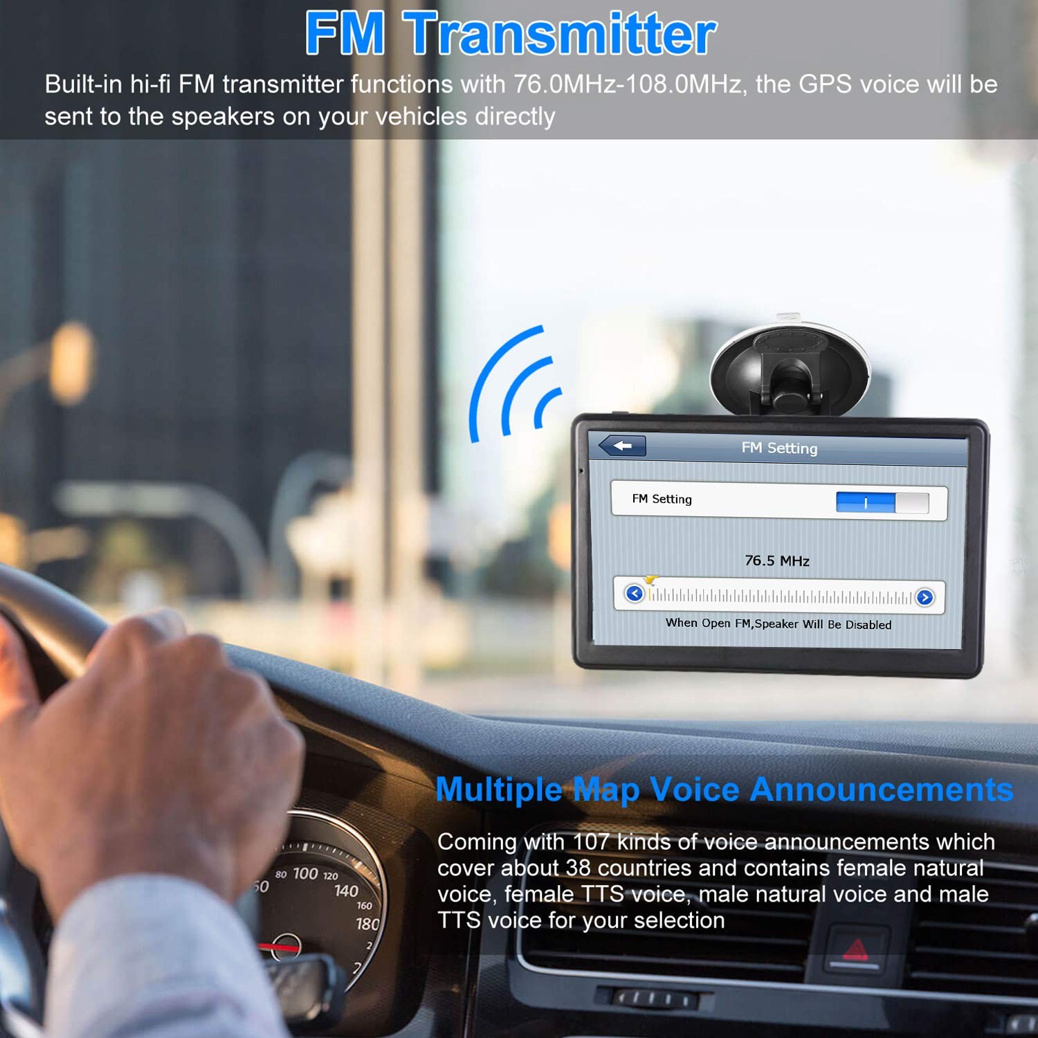 Navruf Gps Navigation For Car Latest 2025 Map7 Inch Touch Screen Real Voice
