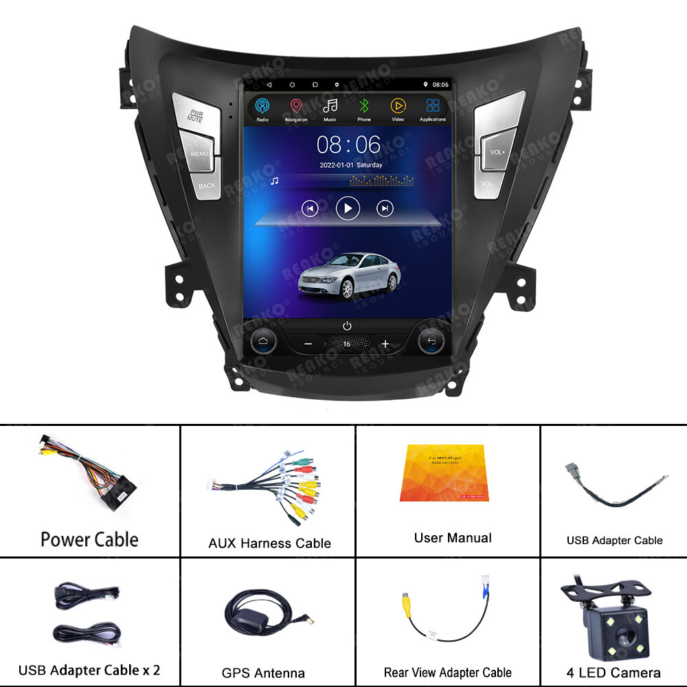 9.7”2+23G Car Radio Player For Hyundai Elantra 2011-2013 Apple Carplay GPS Nav