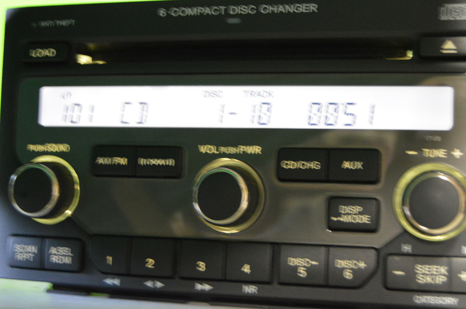 Honda Pilot 6 disc CD factory player 1TV6 radio XM 06 07 08 39100-S9V-A600 CODE