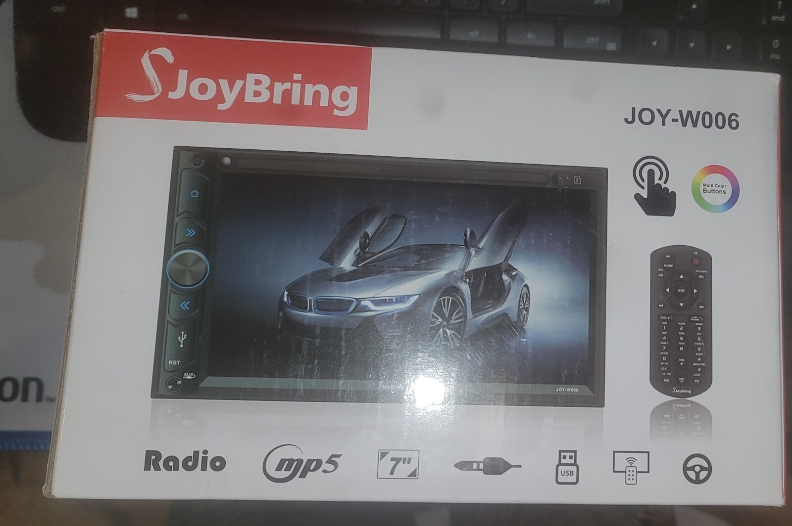 Car radio with screen and remote. SjoyBring