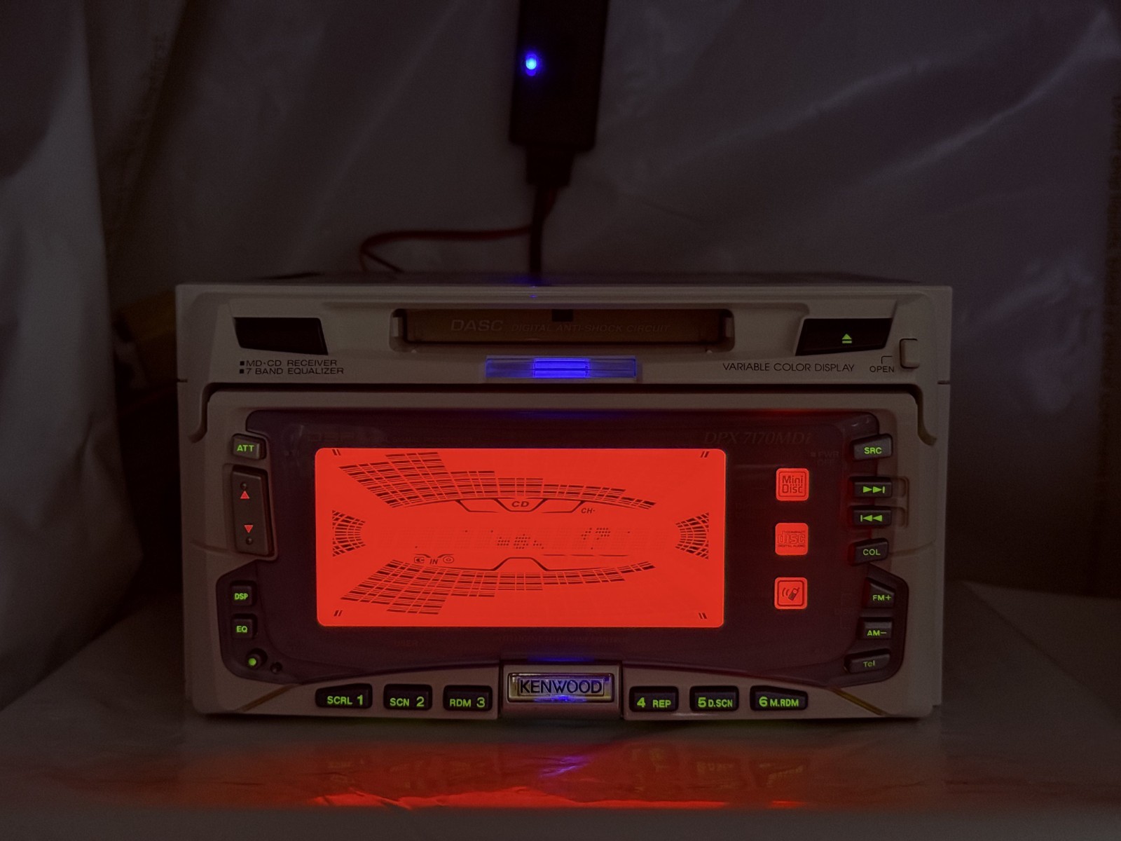 KENWOOD DPX-7170MDi White 2DIN CD MD Player JDM w/ External Bluetooth Japan