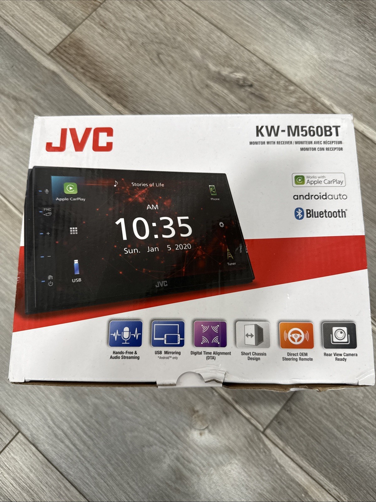 JVC KW-M560BT 6.8″ Touchscreen Multimedia Player w/Apple CarPlay Android Auto
