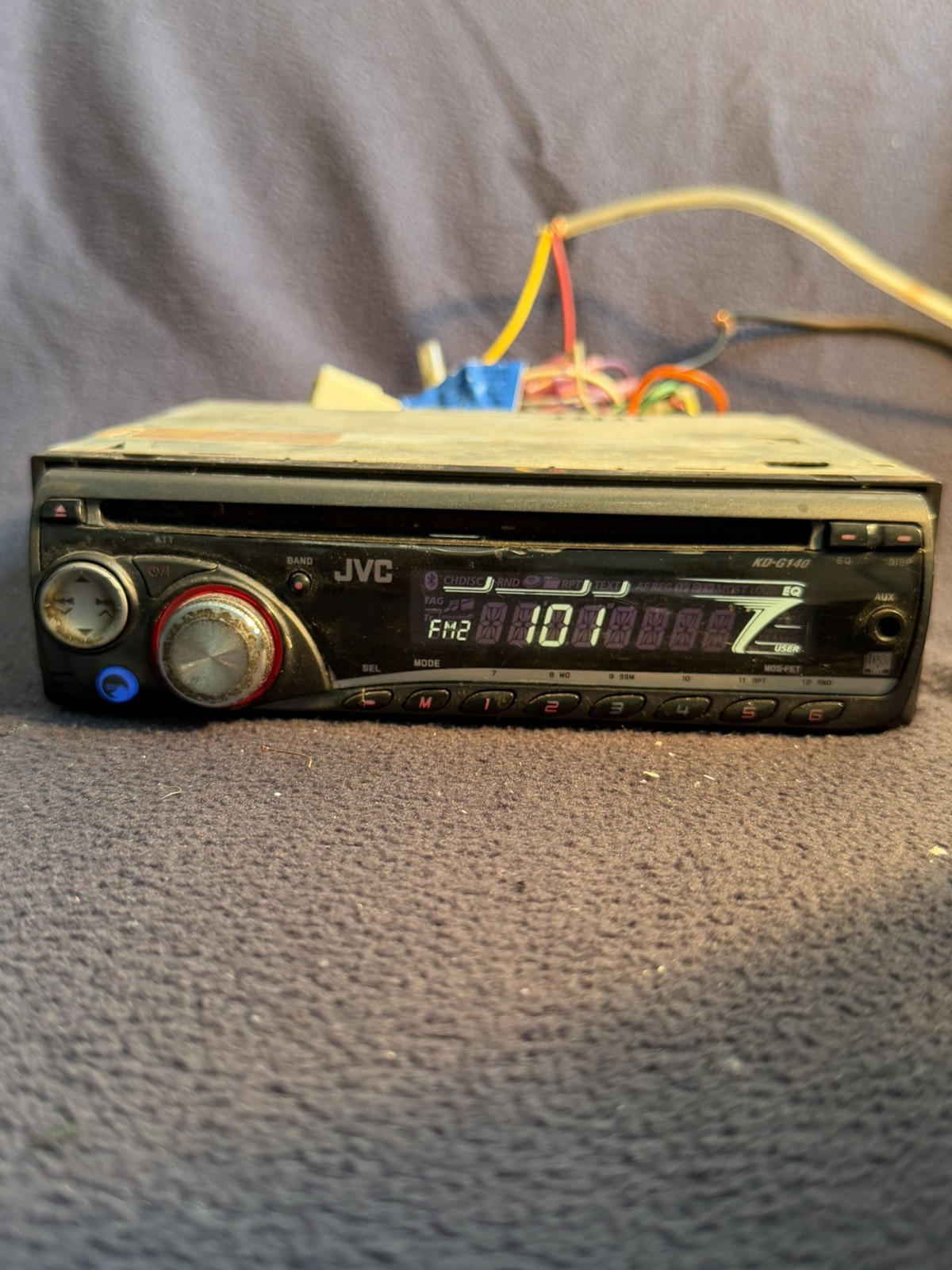JVC KD-G140 CD Receiver 1 DIN Car Stereo WMA MP3 Aux Equalizer Detachable Face