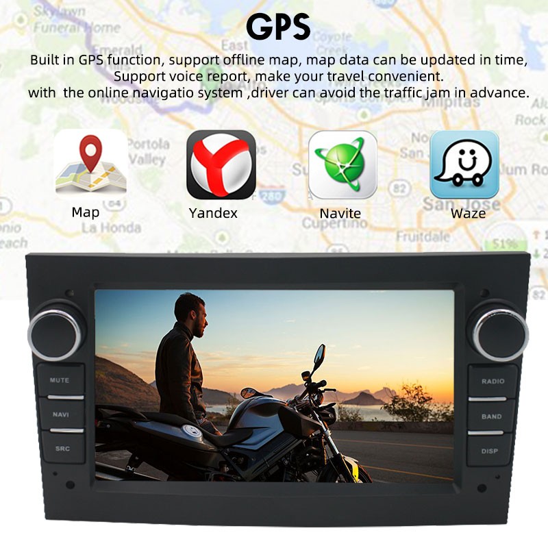 7 Inch Android 9.1 for Opel No DVD Car Radio Built-in Carplay GPS Stereo 2Din