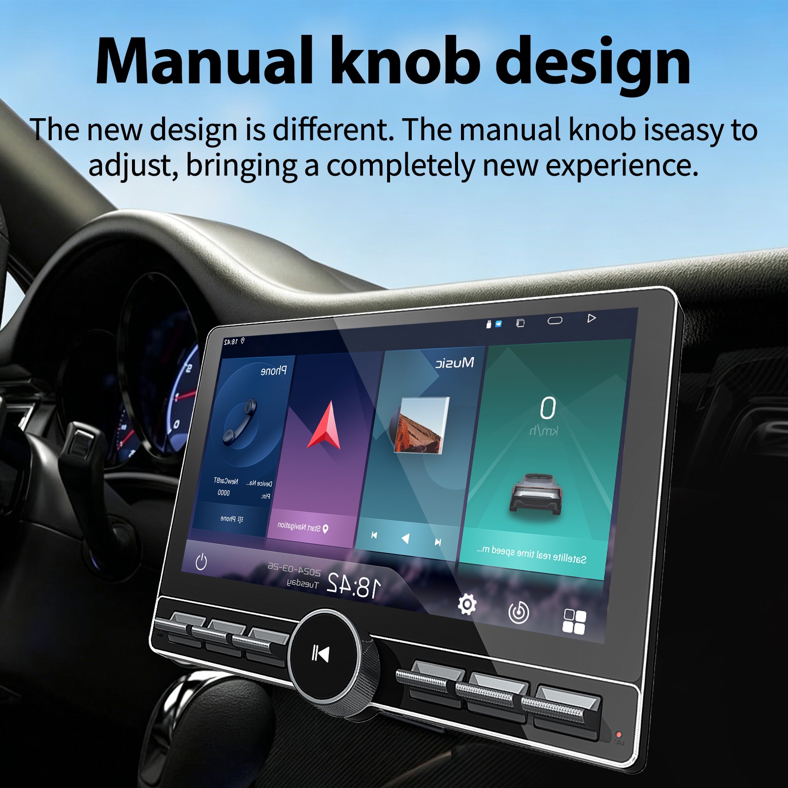 Android 15 2+64G Double 2Din 10.1″ Car Stereo Radio GPS Navigation Apple CarPlay