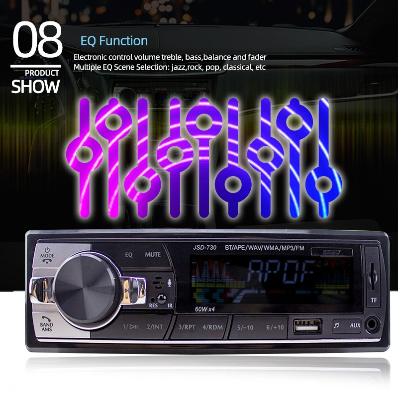 1 Din Bluetooth FM MP3 USB SD AUX With Remote Control Car Radio Receiver