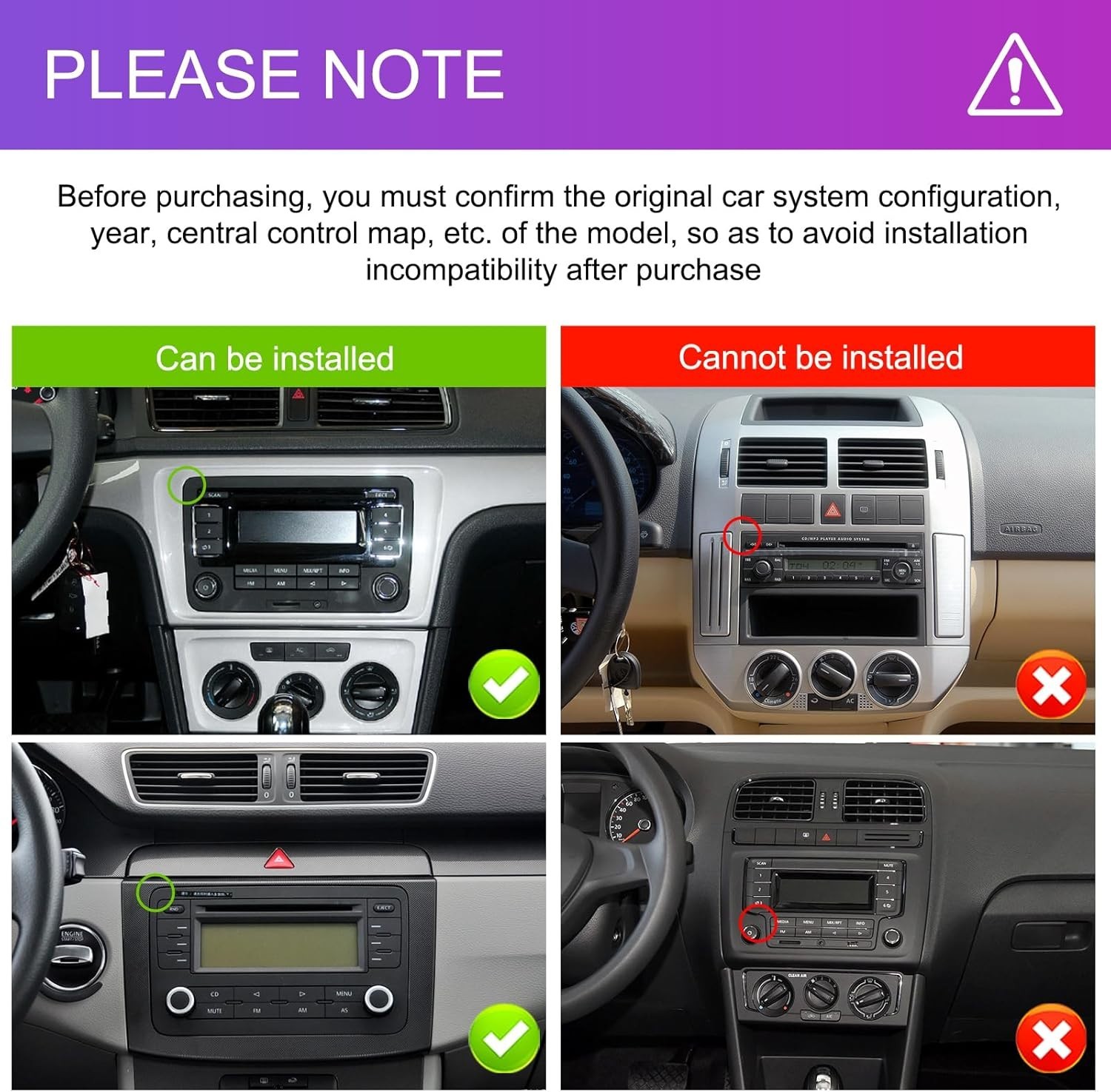 Upgrade Your VW with 4G+64G Android Stereo – Wireless CarPlay, 7” Display