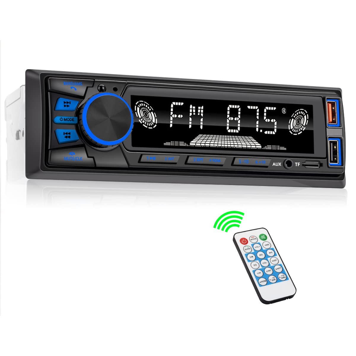 Car Radio Bluetooth Single DIN Car Stereo Audio, Car Audio with Handsfree and…