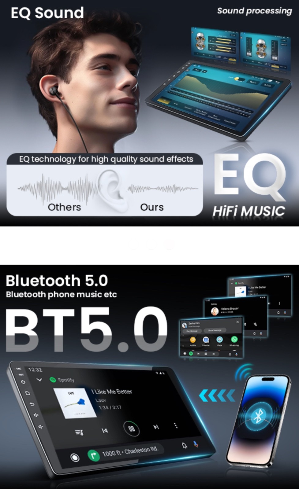 Android 13 Car Radio Honda Civic 2016-2021 9” IPS Touchscreen Wireless CarPlay