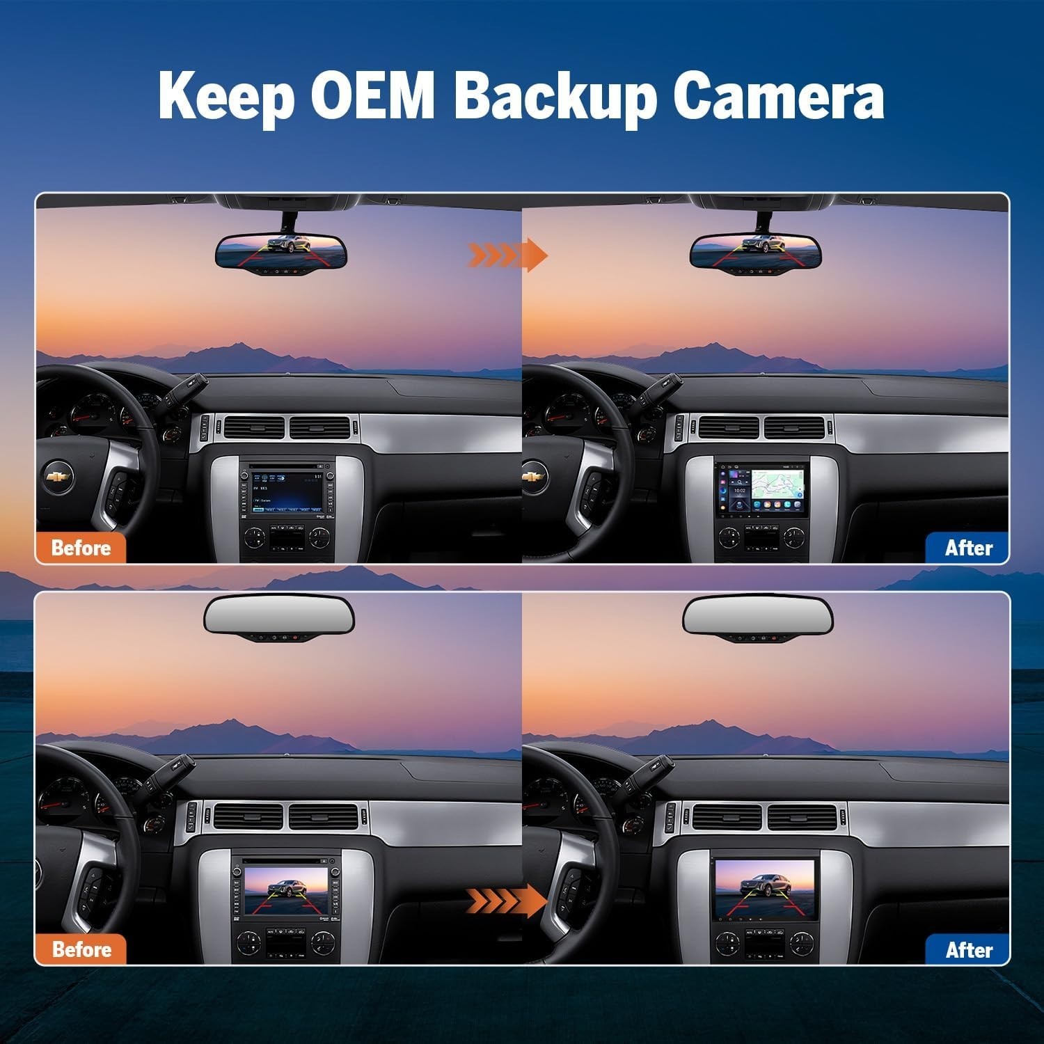 Plug & Play Car Stereo for GM Vehicles, Rear Camera Support