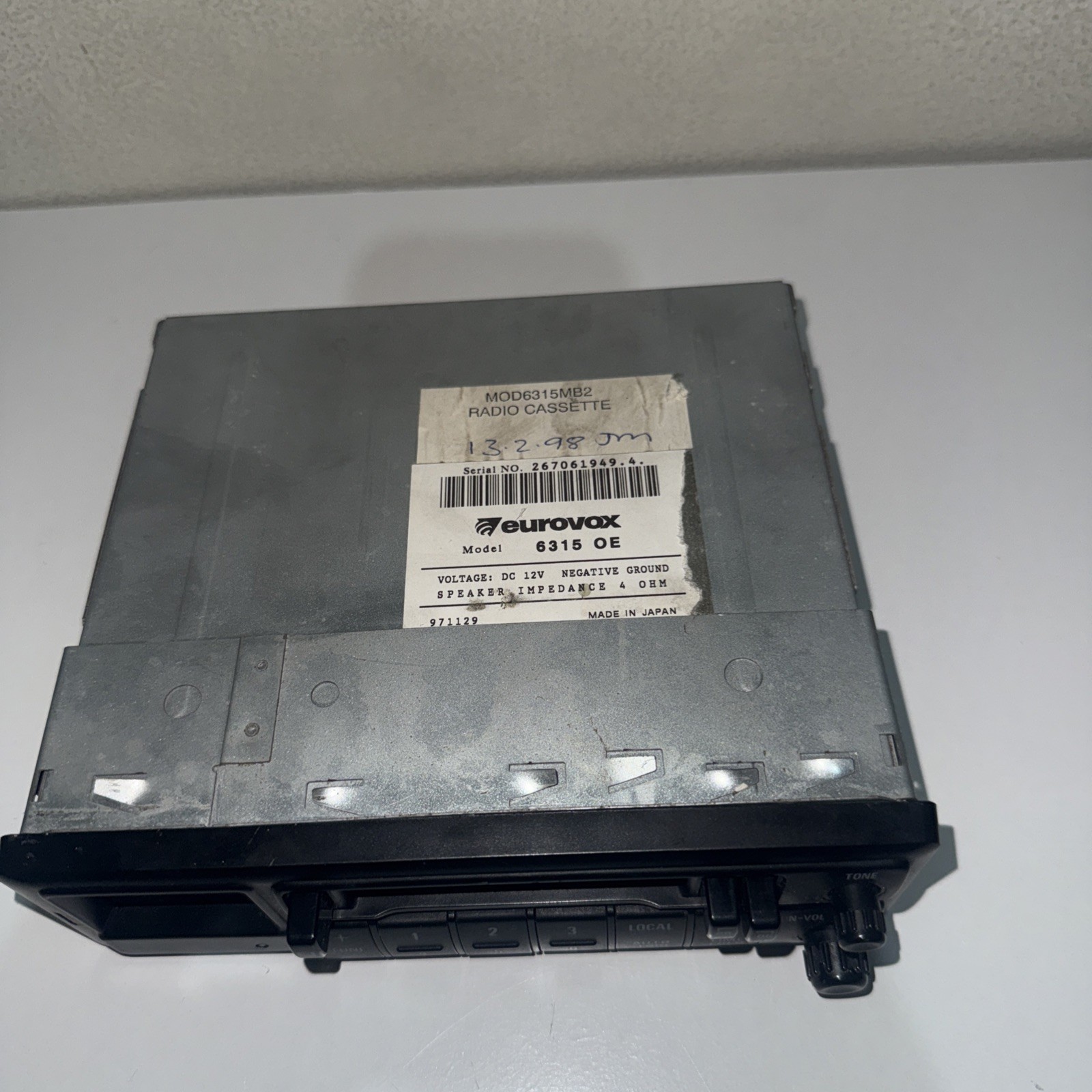 Mercedes-Benz Becker Eurovox 6315 OE Cassette Radio W124 W201 OEM