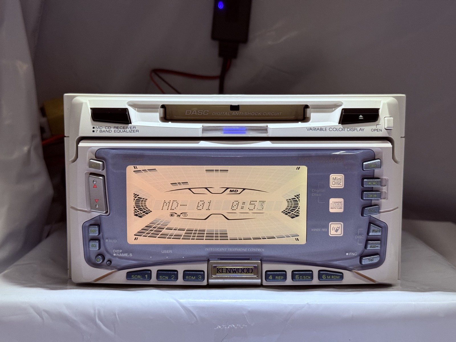 KENWOOD DPX-7170MDi White 2DIN CD MD Player JDM w/ External Bluetooth Japan