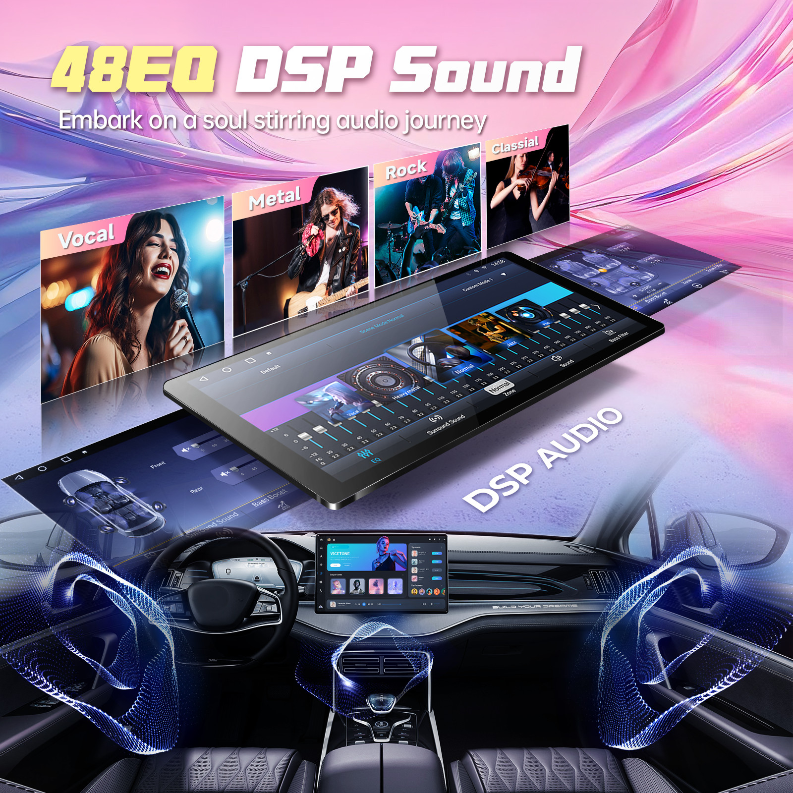10.33″ Carplay For Toyota 4runner 2010-2019 Car Upgrades Stereo GPS Radio 4+32G