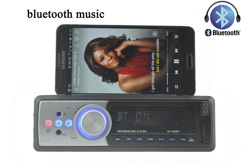1 DIN Bluetooth ＋Microphone FM Receiver Car Audio Stereo USB SD MMC Card Reader