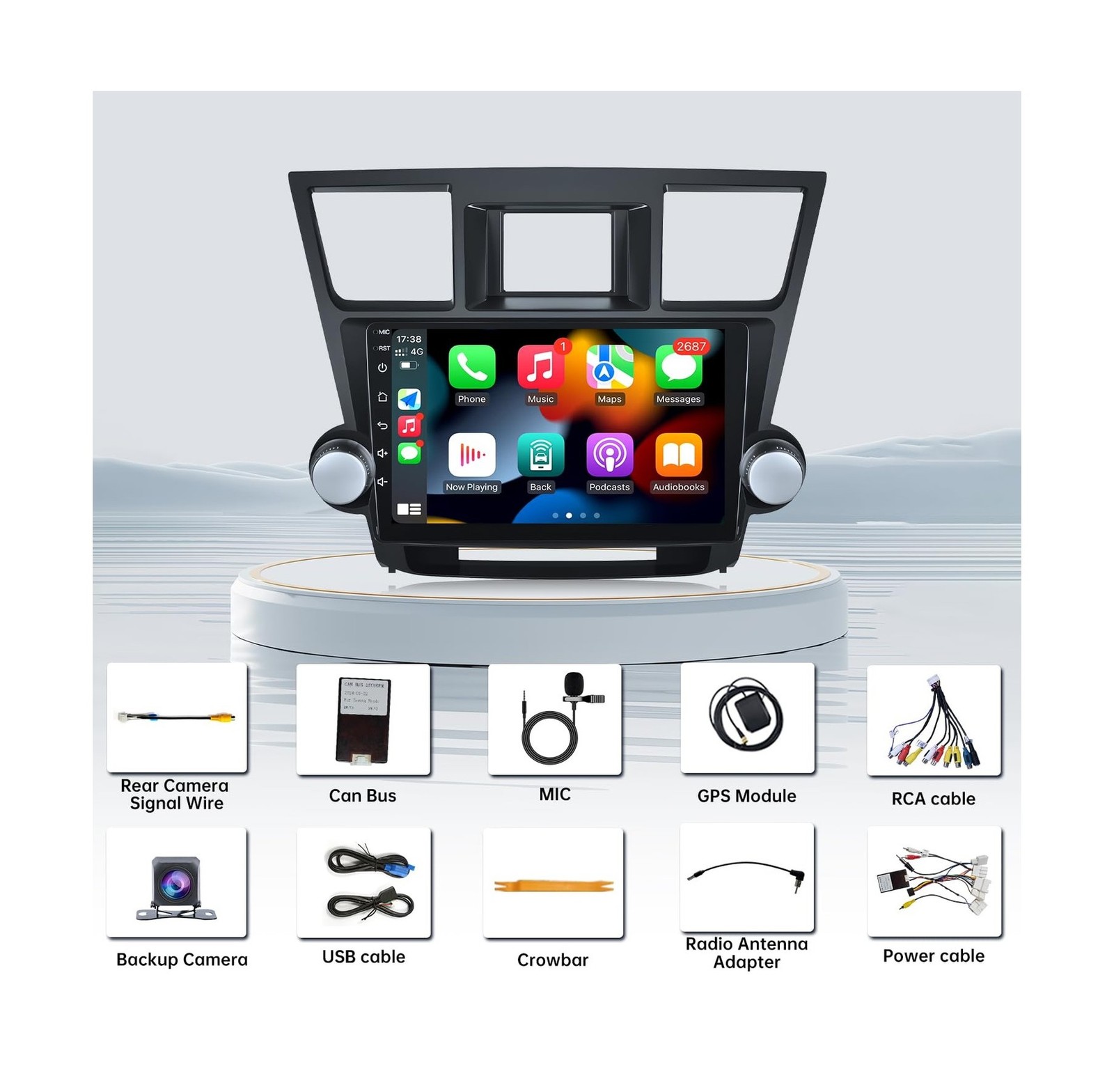 4G+64G for Toyota Highlander Radio (2008-2013): Car Stereo Replacement with W…
