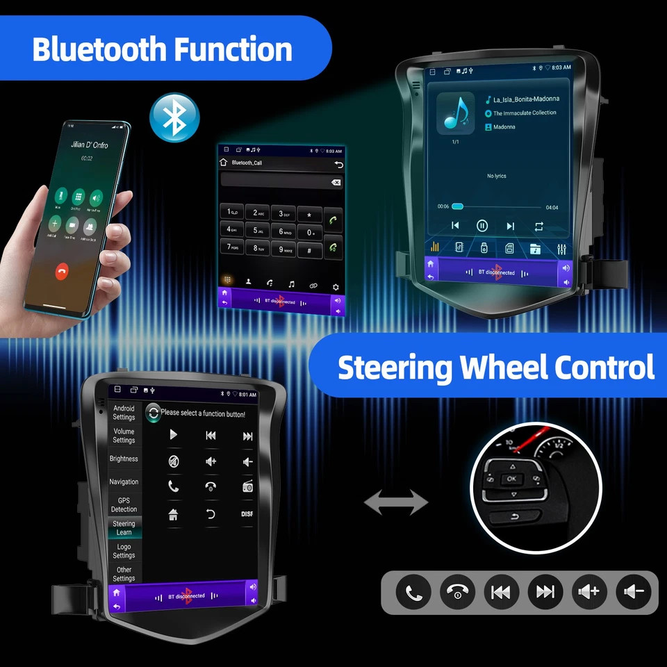 Car Radio Stereo For Chevy Cruze 2011-2015 Android 15 Apple Carplay GPS Navi