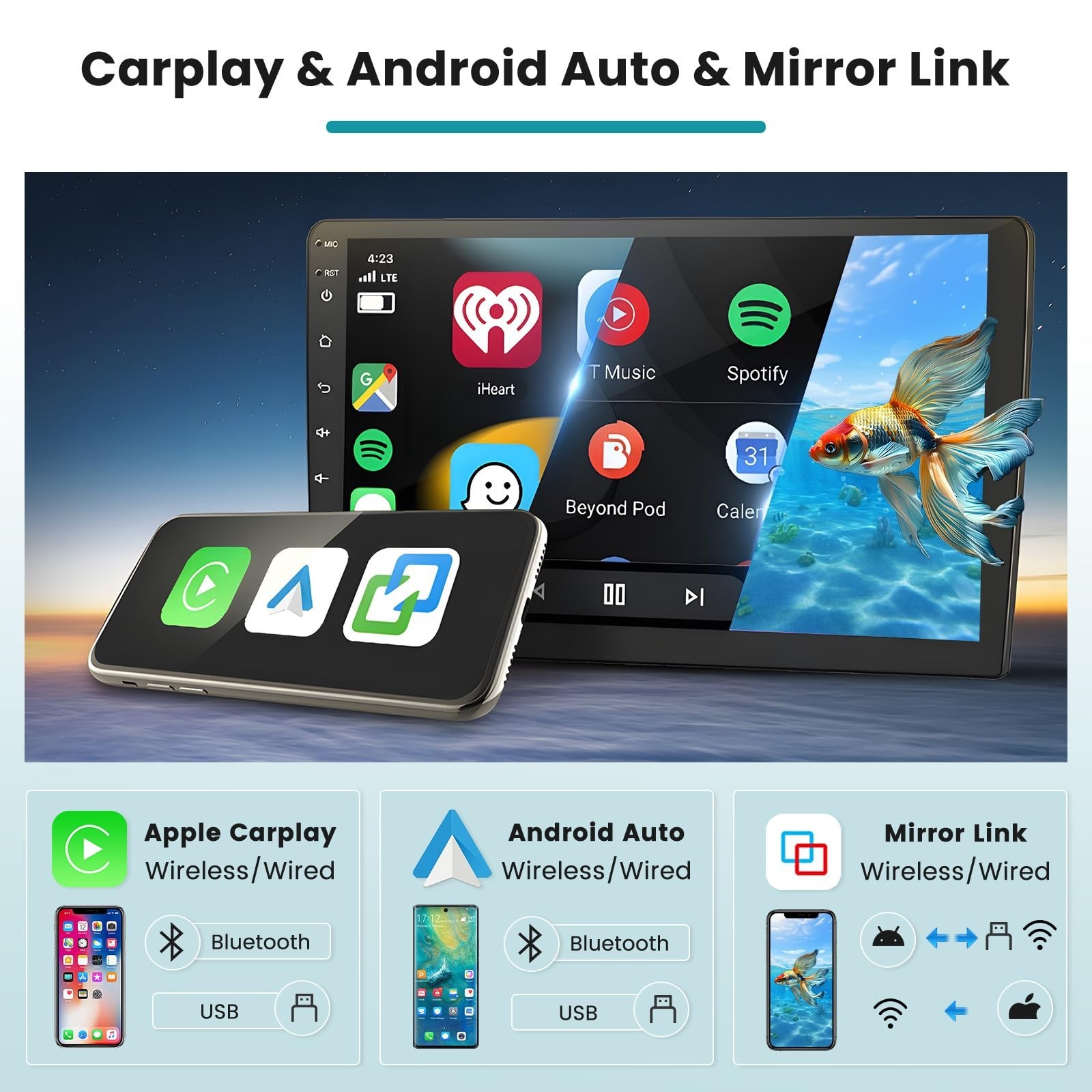 Car Radio Stereo for Chevrolet Aveo 2006-2012 Built in Carplay/Android Auto, …