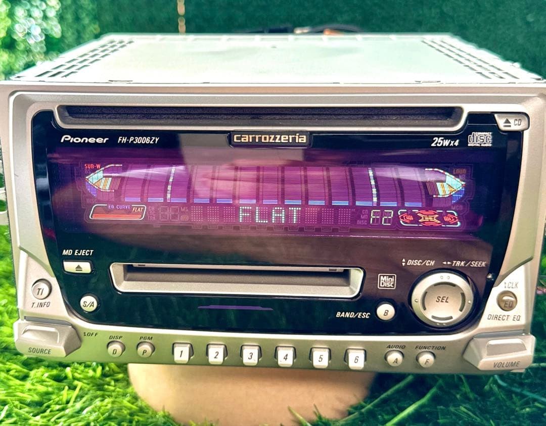 Pioneer Carrozzeria FH-P3006ZY 2DIN CD MD Receiver Tested Head Unit Japan