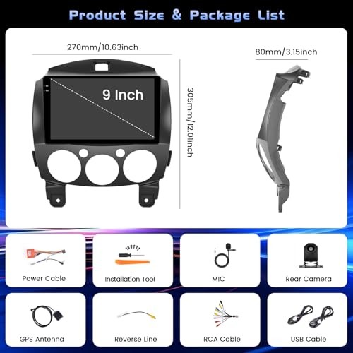 4G+128G Android 15 Car Stereo for Mazda 2 2007-2014 4+128G+incell screen