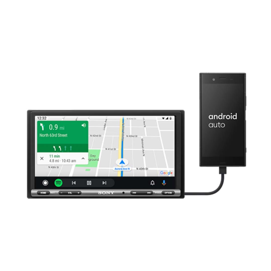 Sony XAV-AX3200, 6.95″ 2DIN Receiver – CarPlay & Android Auto w/ SWC