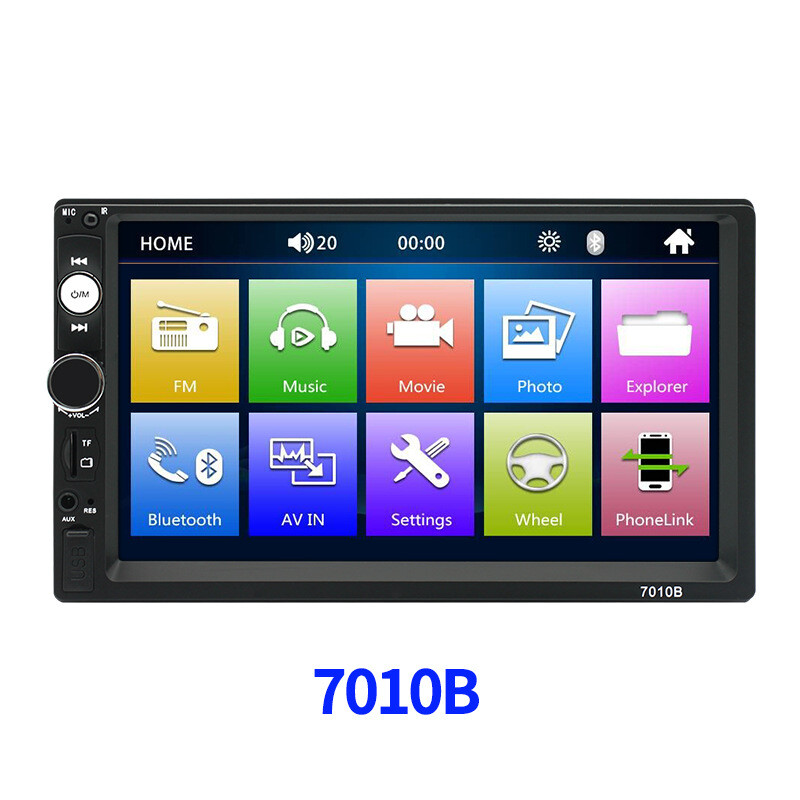 12V USB/TF Android IOS 7” 2 Din HD Touch Screen Car Stereo MP5 Player FM Radio