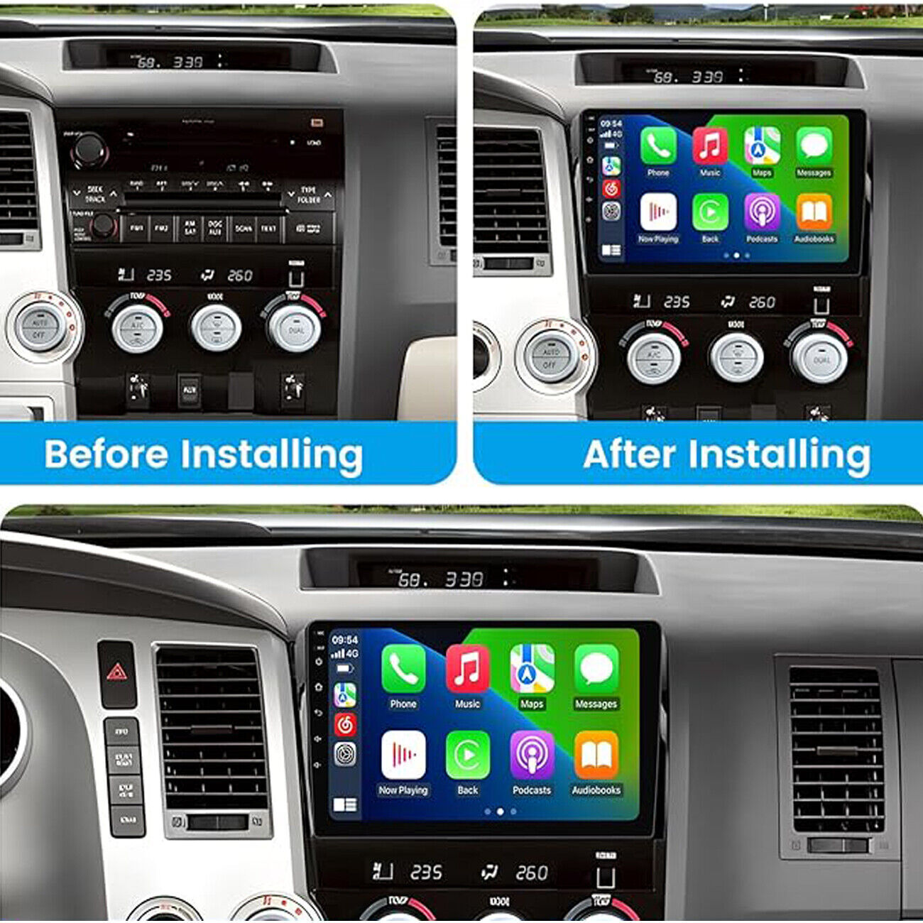 Apple Carplay For Toyota Tundra 2007-2013 Sequoia 2008-2018 Car Stereo GPS Radio