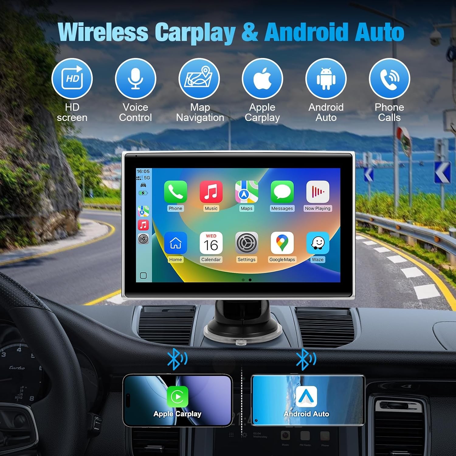 HD Touchscreen Auto Display 7in
