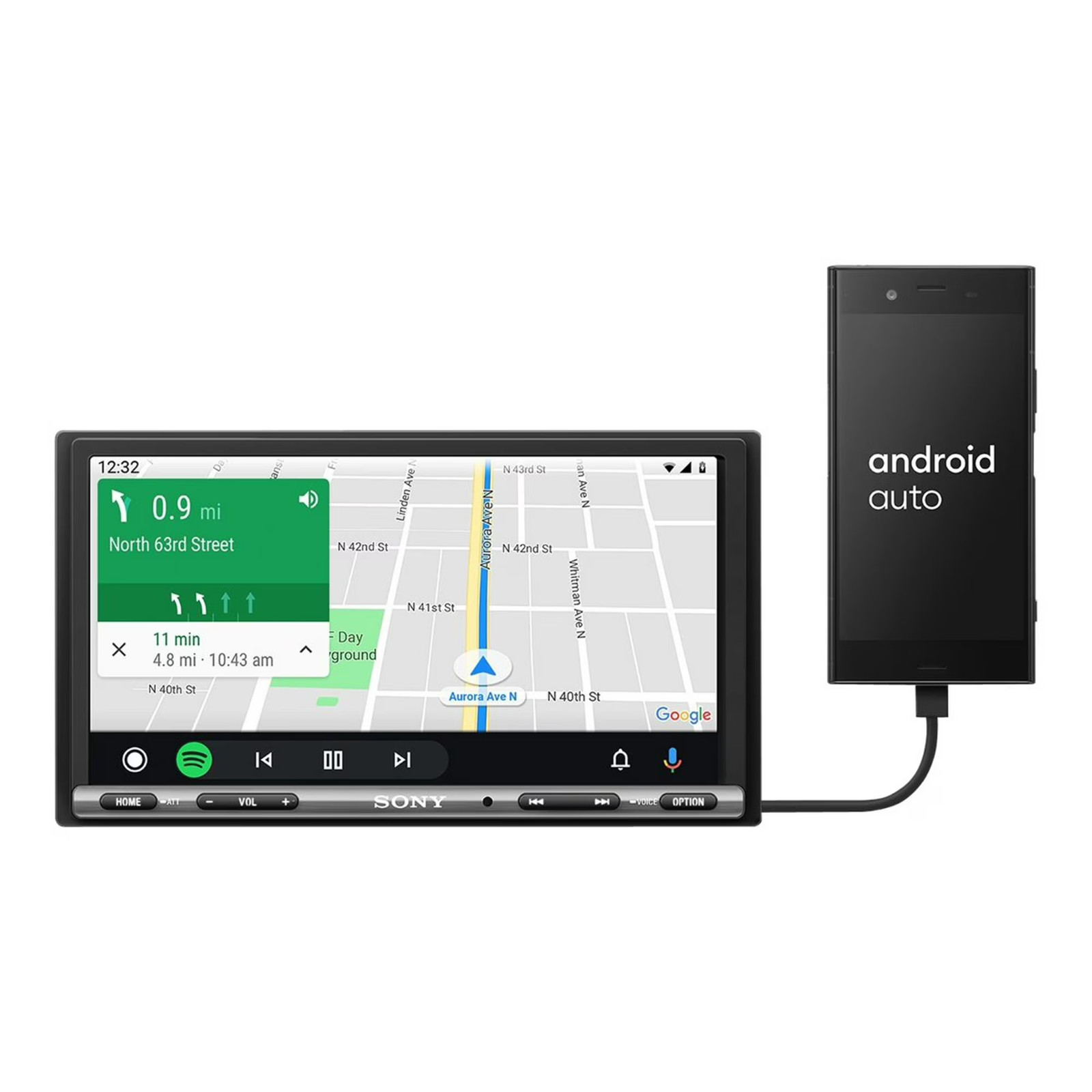 Sony XAV-AX150 6.95″ Car Stereo Apple CarPlay Android Auto Bluetooth Double DIN