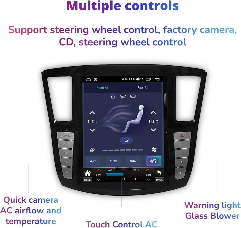 12.1” For 2012-2019 Infiniti QX60 JX35 4+32G CarPlay Car Stereo Radio GPS