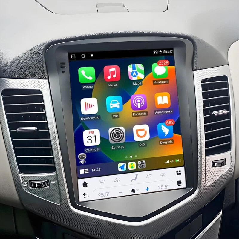 Car Radio Stereo For Chevy Cruze 2011-2015 Android 15 Apple Carplay GPS Navi