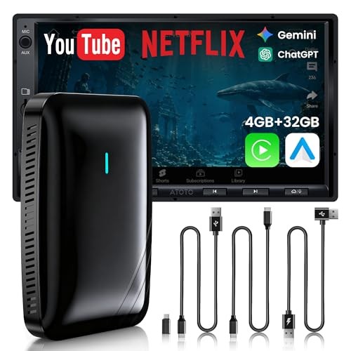 Magic AI Box, Wireless CarPlay/Android Auto Adapter, Car Video Jet Black Finish