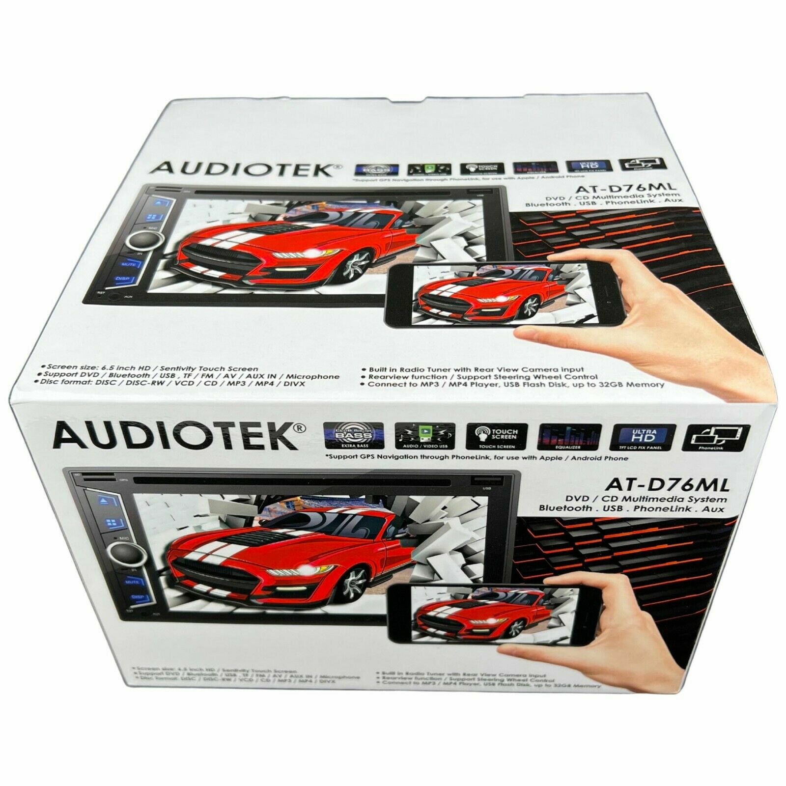 4x Pioneer 6.5″ Speakers + Audiotek 6.2″ Car Audio DVD Mirror Link
