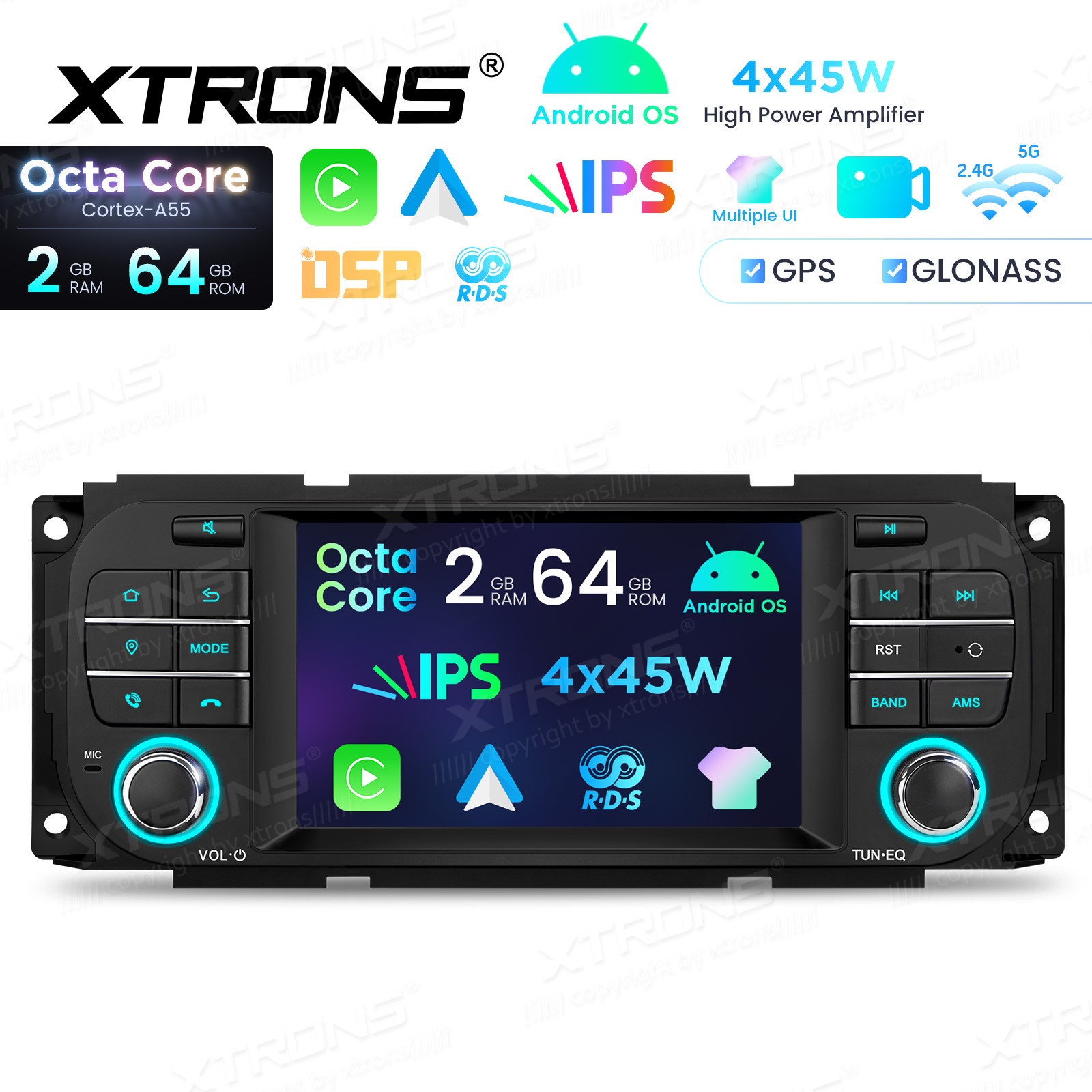 Android 14 Car GPS Radio Stereo WIFI 64G 8Core CarPlay For Jeep Wrangler Liberty