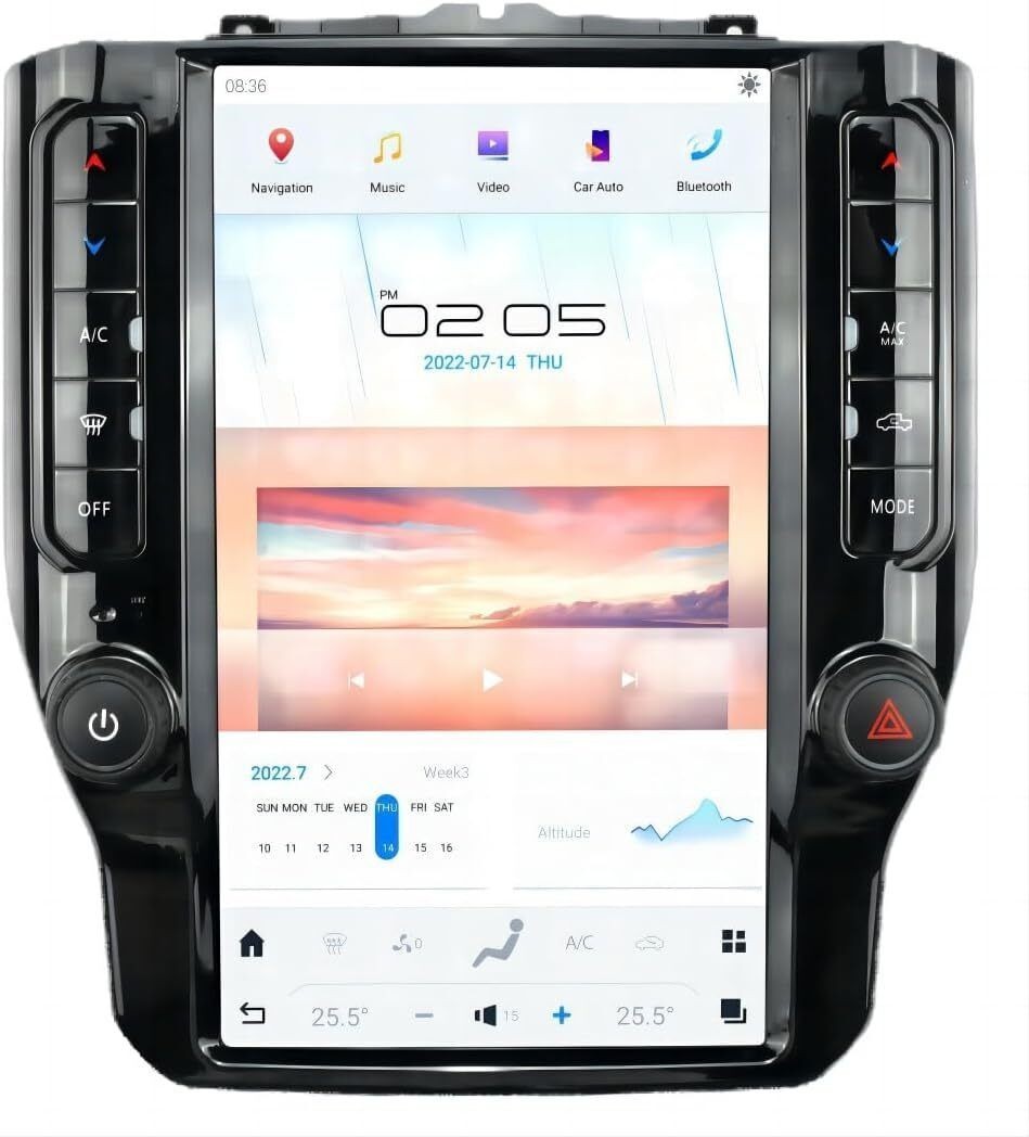12.1″ For Dodge RAM 2019-2023 Car GPS Radio Navigation Stereo 8G+128GB Carplay