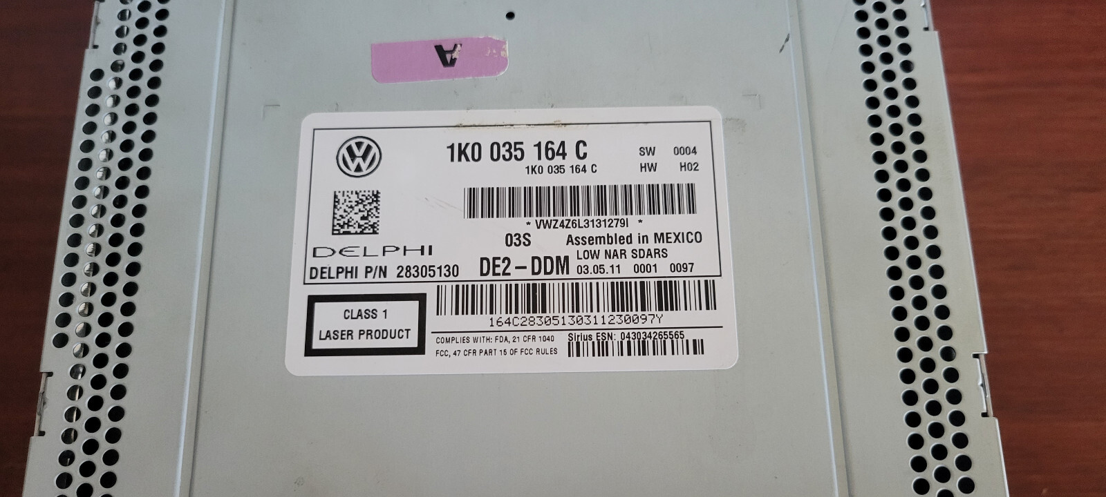 VW VOLKSWAGEN PASSAT BEETLE JETTA OEM RADIO 1K0035164C 2011-2016