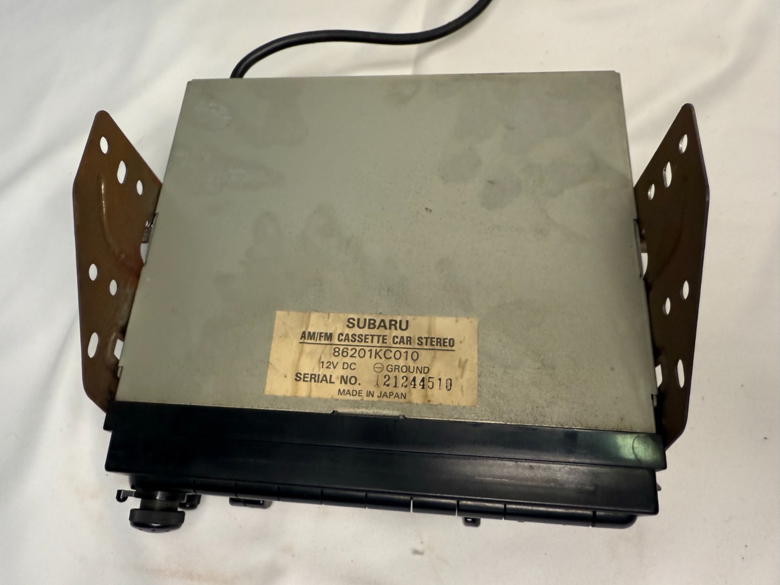 Subaru Sambar KS4 KV4 OEM AM/FM Radio Cassette Deck w/ Brackets 86201KC010