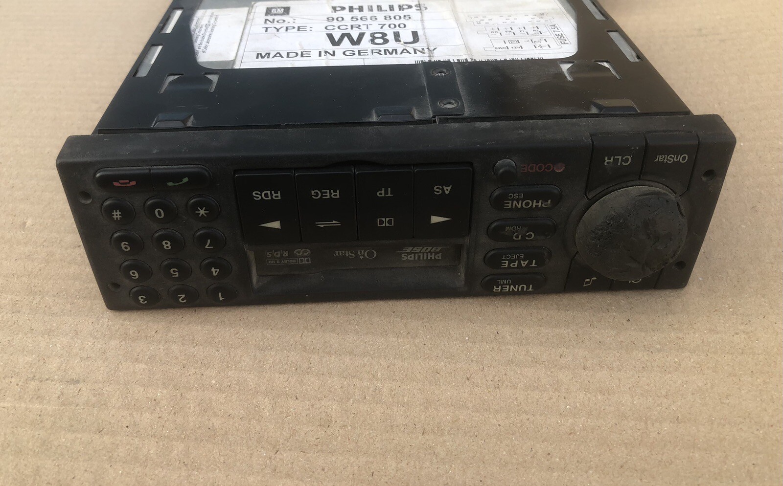 Opel Omega B1 Philips W8U On Star Radio Cassette Player phone 90566805 CCRT 700