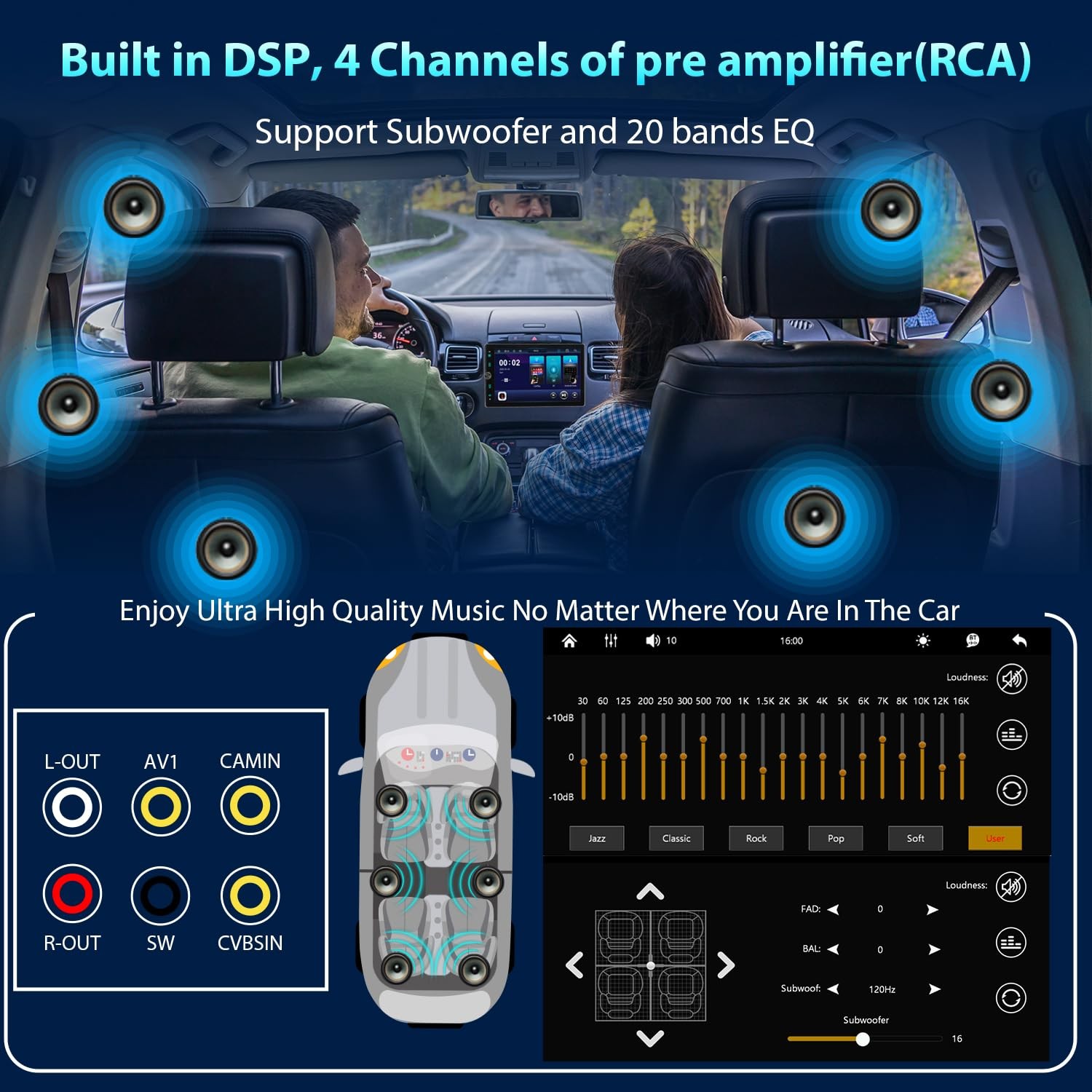 Alondy Single Din Car Radio Touchscreen 10.4″ Rotatable Compatible with