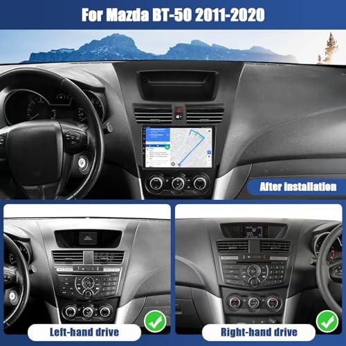 4G+64G 8Core Android 15 Car Radio for Mazda BT-50 2011-2020, 9”Touch Screen