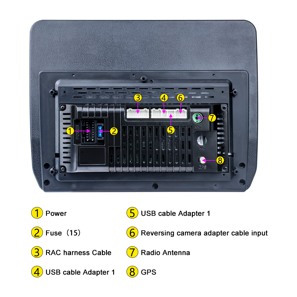 2+64G Android 13 Double 2 Din Car Carplay GPS Nav Radio Stereo Bluetooth WIFI FM