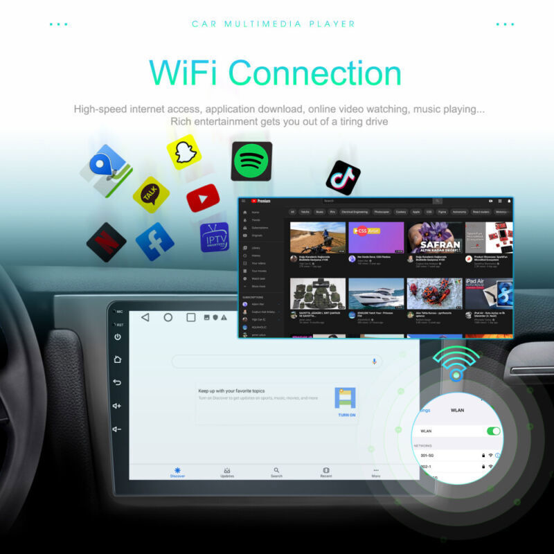 2+32GB Android 12 Carplay Car Stereo Navi Wifi GPS Radio for Audi A4 2002-2008