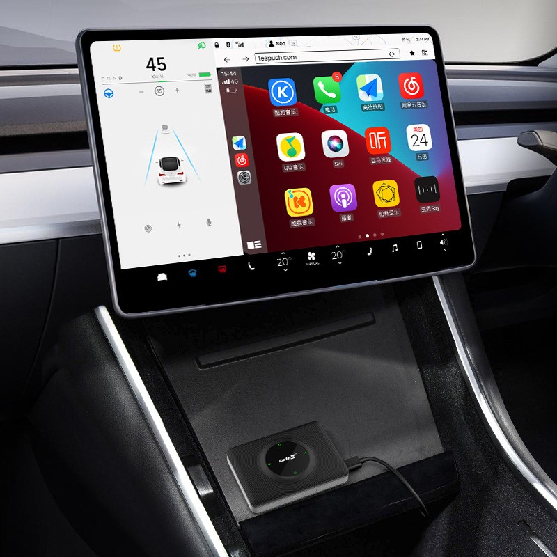 Original Car Screen Upgrade Wireless Carplay Tesla Connect Box Androidauto
