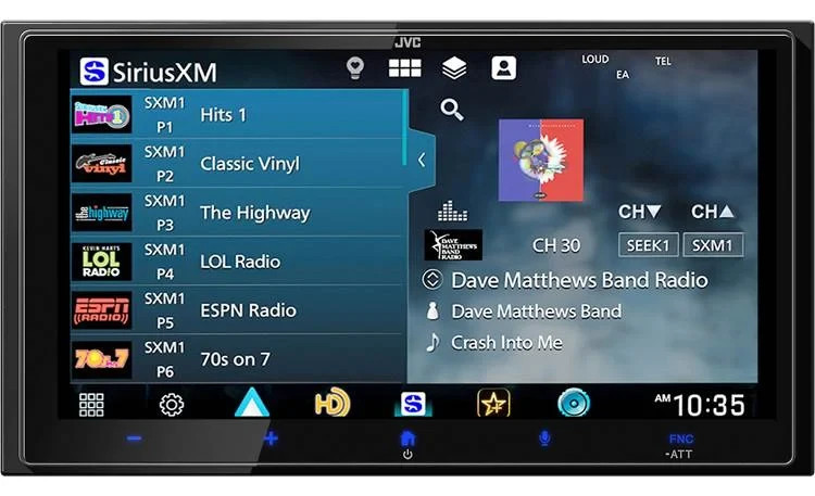 JVC KW-M795BW / 6.9″ HD TOUCHSCREEN CAR RADIO W/CARPLAY & ANDROID AUTO, BT, SXM