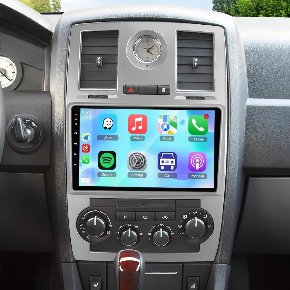 Carplay Radio For 2005-2010 Chrysler Head Unit EQ Cam BT WiFi Backup Cam
