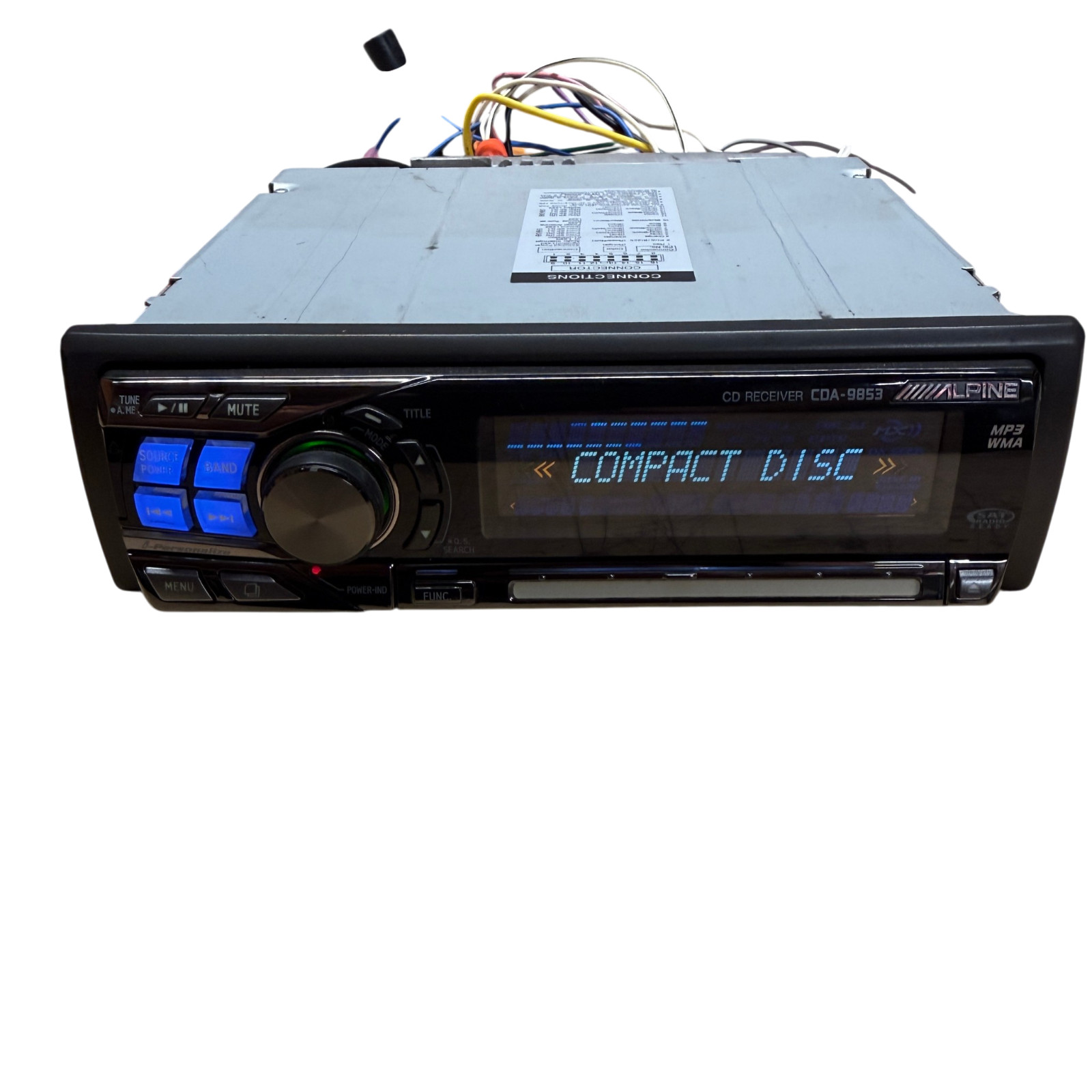 Old School Alpine CDA-9853 MP3/WMA CD Receiver With Box Super Clean