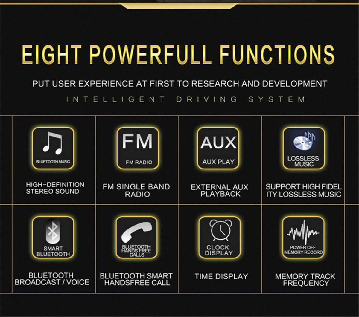 Radio Car Stereo In-dash MP3 Player Bluetooth USB/FM/SD/AUX Audio Remote Control