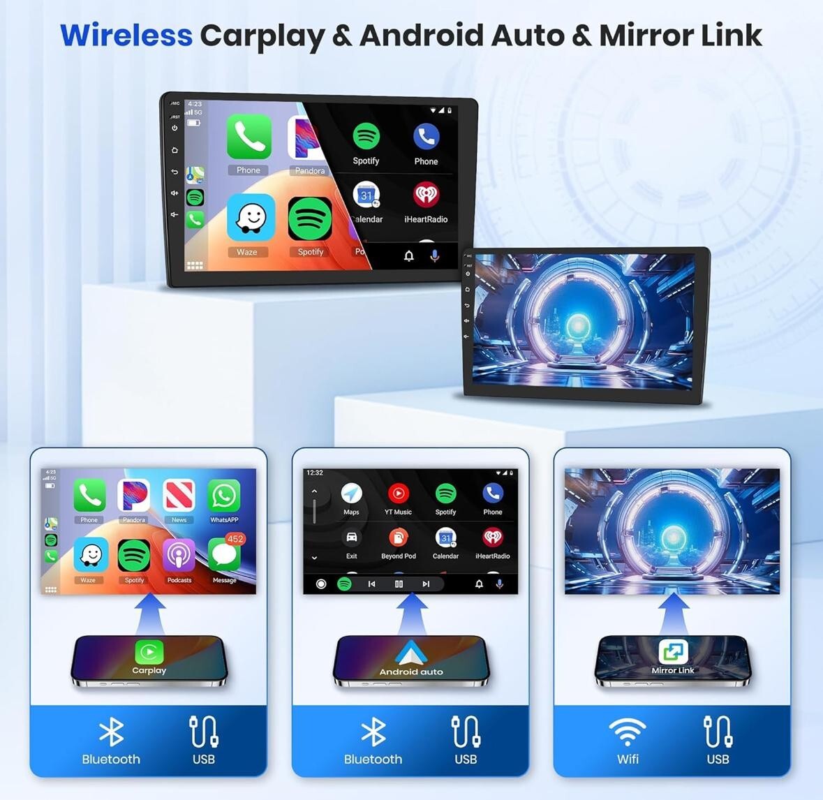 9” For Toyota Corolla 2009-2013 Apple CarPlay Android 8 Core 8+128G