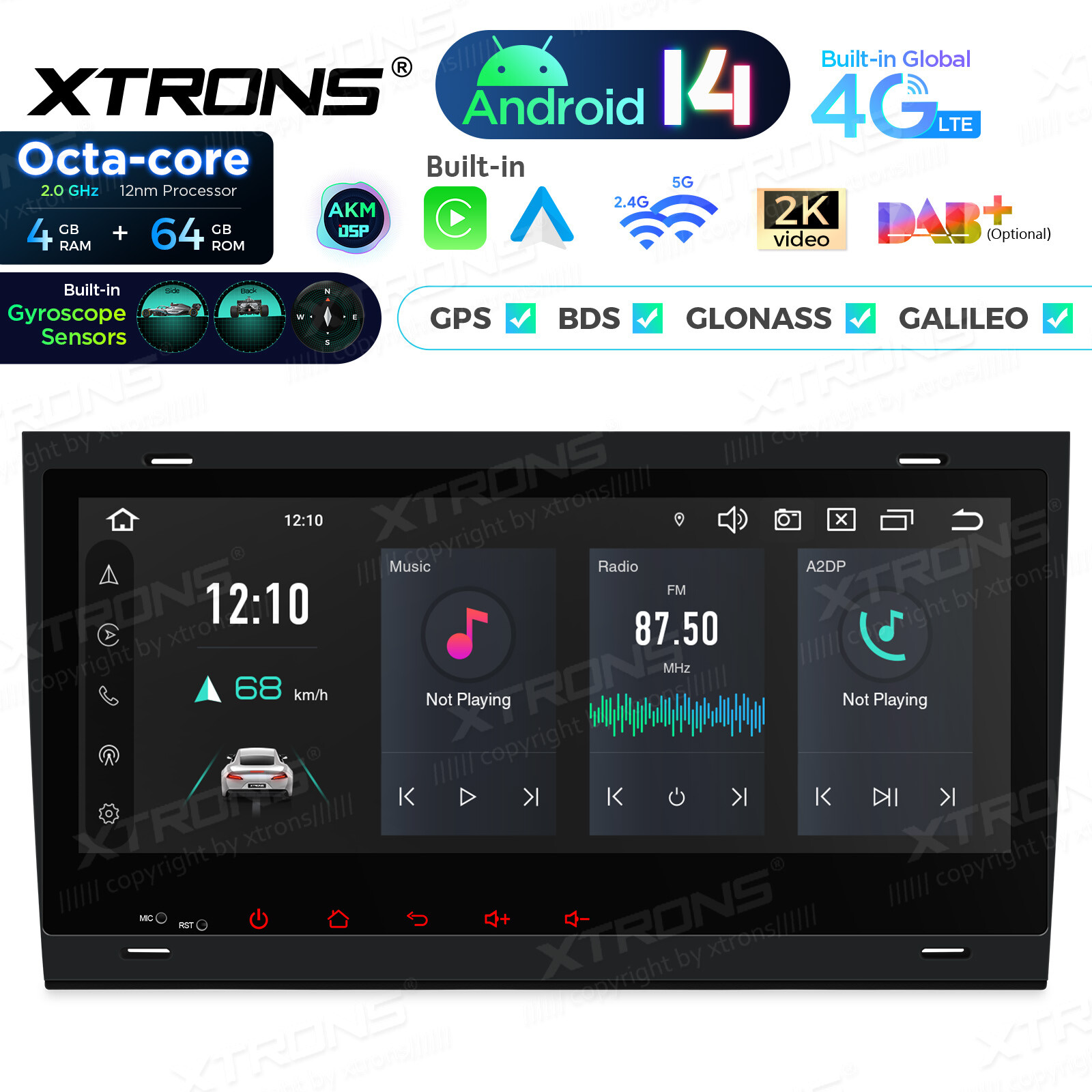 8.8″ Android 14 8-Core 4+64GB Car GPS Stereo Radio Sat Nav For Audi A4 S4 RS4 B6